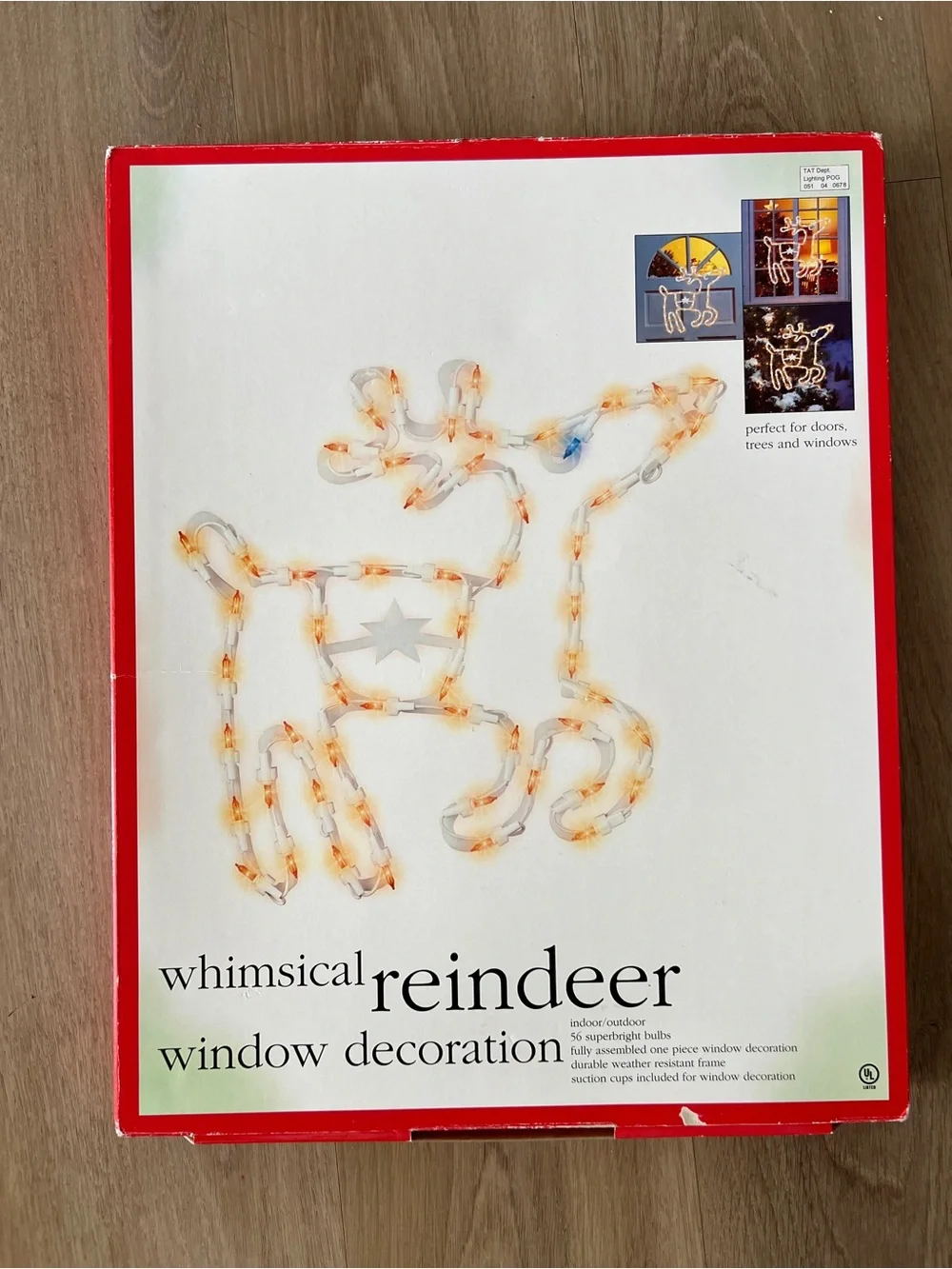 Red Light-Up Reindeer Accent Christmas Decor